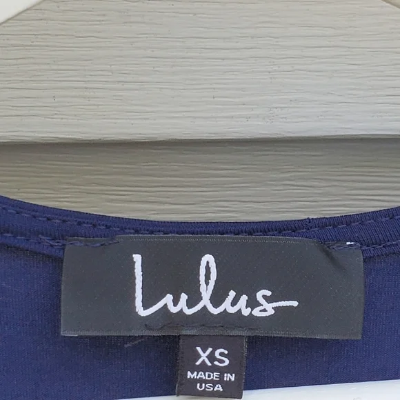 NEW! Lulu's Garden Districts Navy Wrap Jersey Maxi Dress Size S - Picture 5 of 6